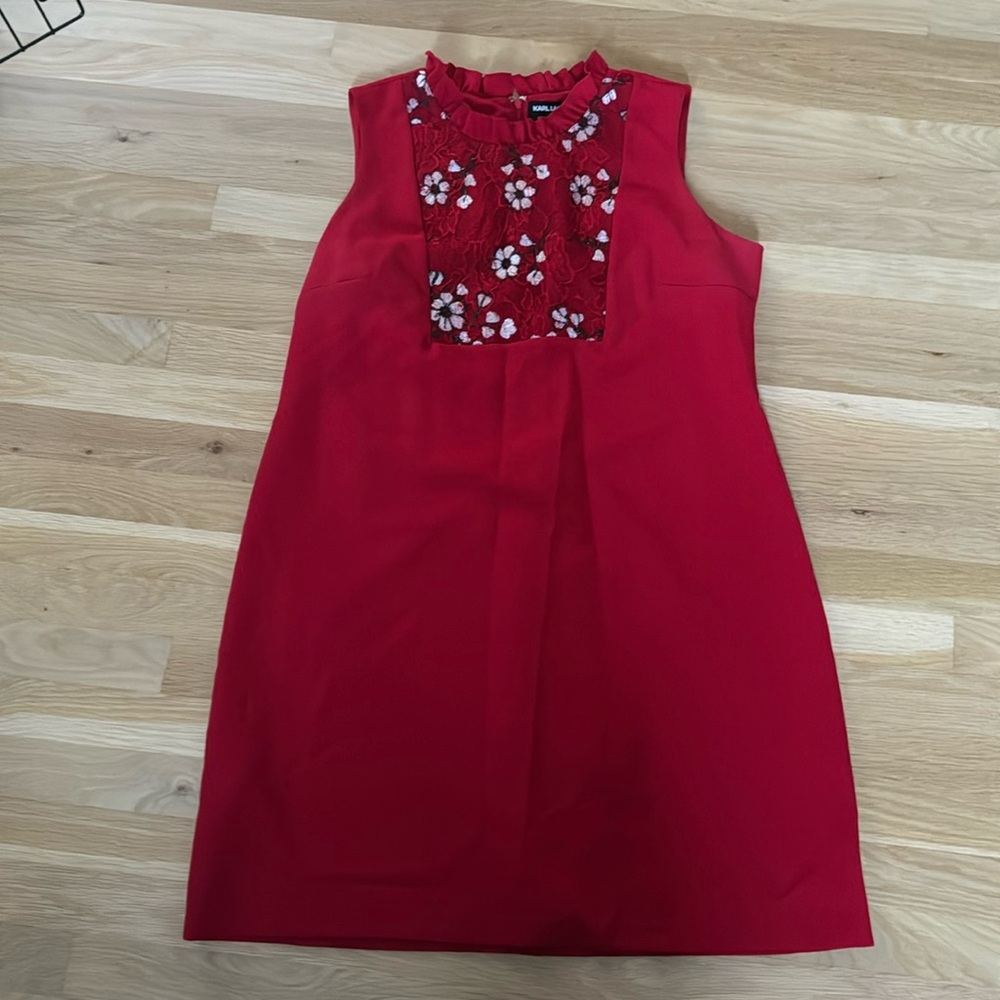 Karl Lagerfeld Paris red dress size 14